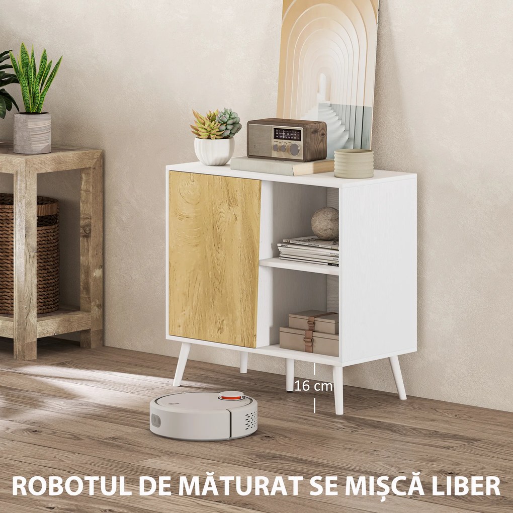 HOMCOM Dulap Modern Reglabil Alb | Aosom Romania