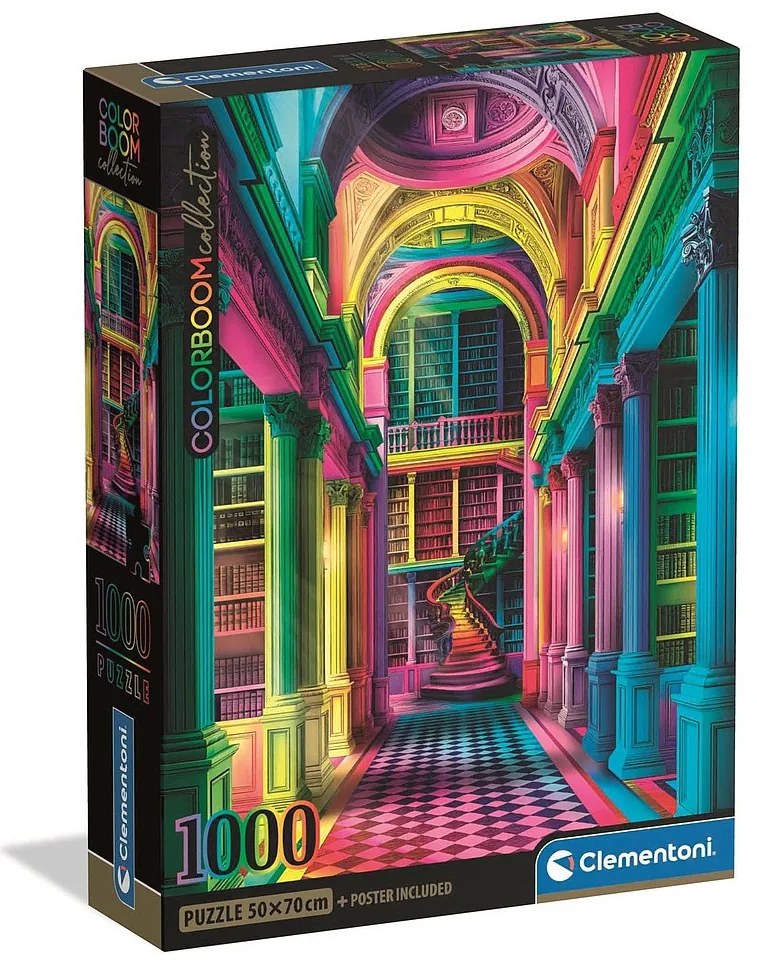 Colorat Colorboom bibliotecă puzzle Compact 1000 de piese Clementoni