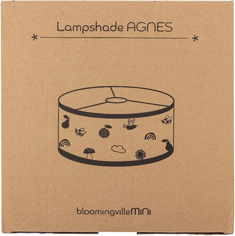 Abajur pentru copii alb/maro cu abajur textil ø 34 cm Agnes – Bloomingville Mini