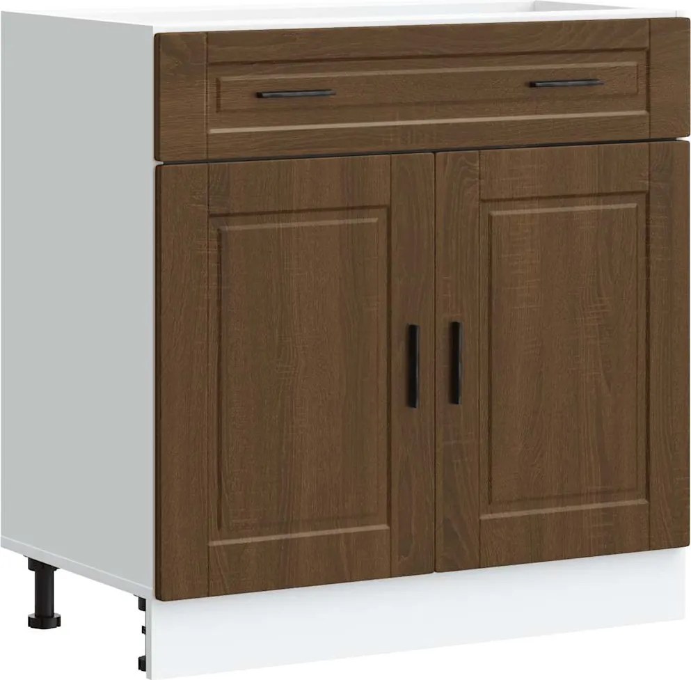 vidaXL Dulap de bază de bucătărie „Porto” din lemn de stejar maro