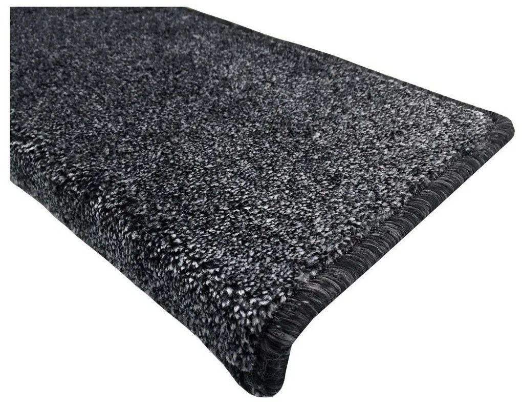 Treaptă pentru scări Apollo soft, dreptunghiulară,antracit, 24 x 80 cm, set de 5 bucăți