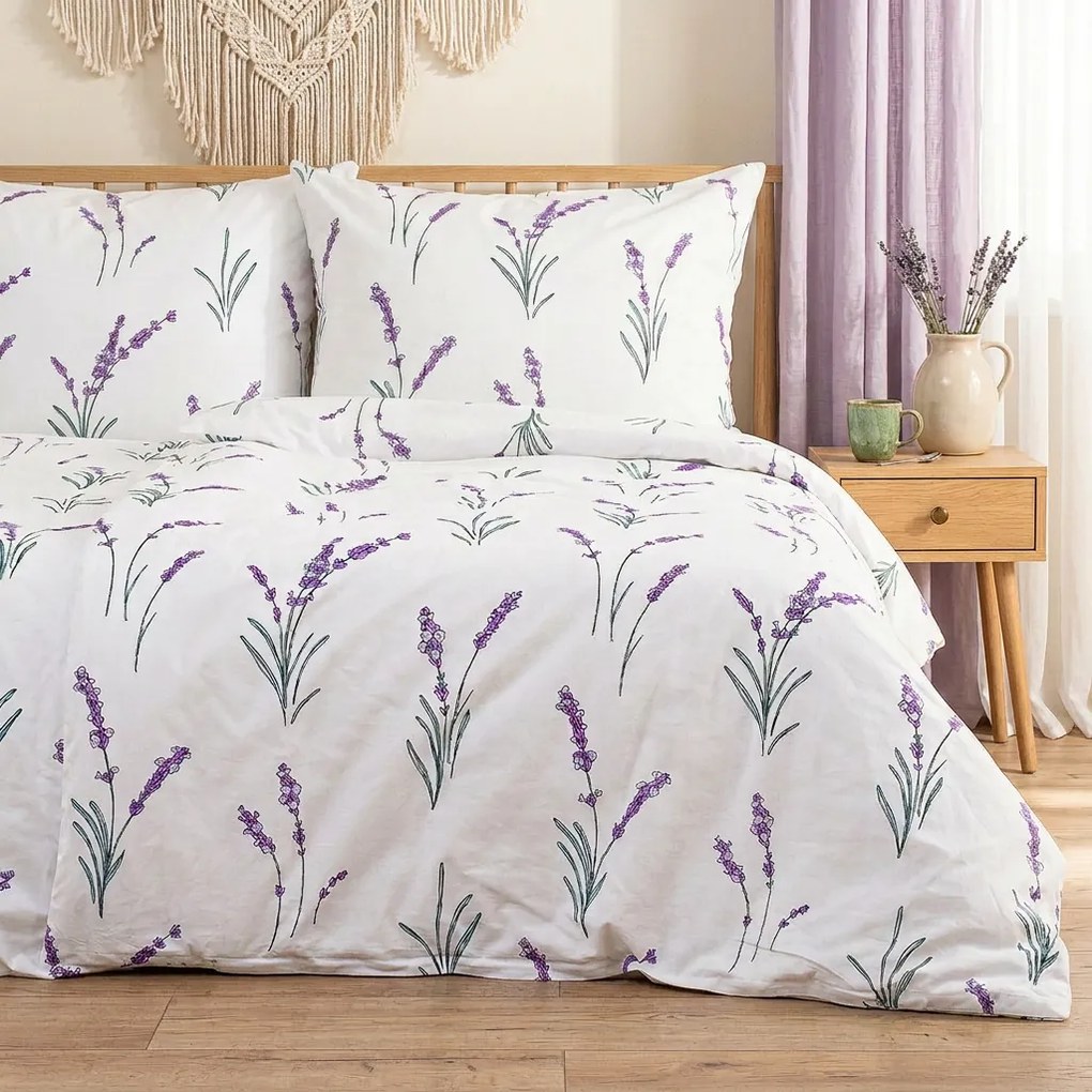 Lenjerie de pat din bumbac 4Home Lavender, 140 x 200 cm, 70 x 90 cm