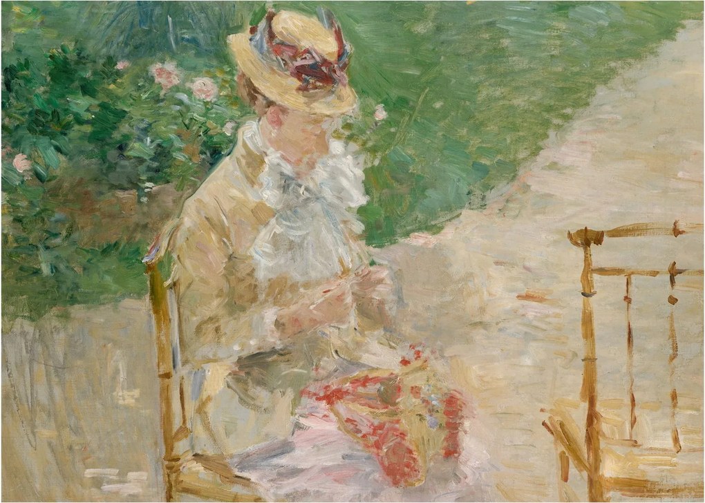 Tablou - Berthe Morisot, Young Woman Knitting, reproducere (70x50 cm)