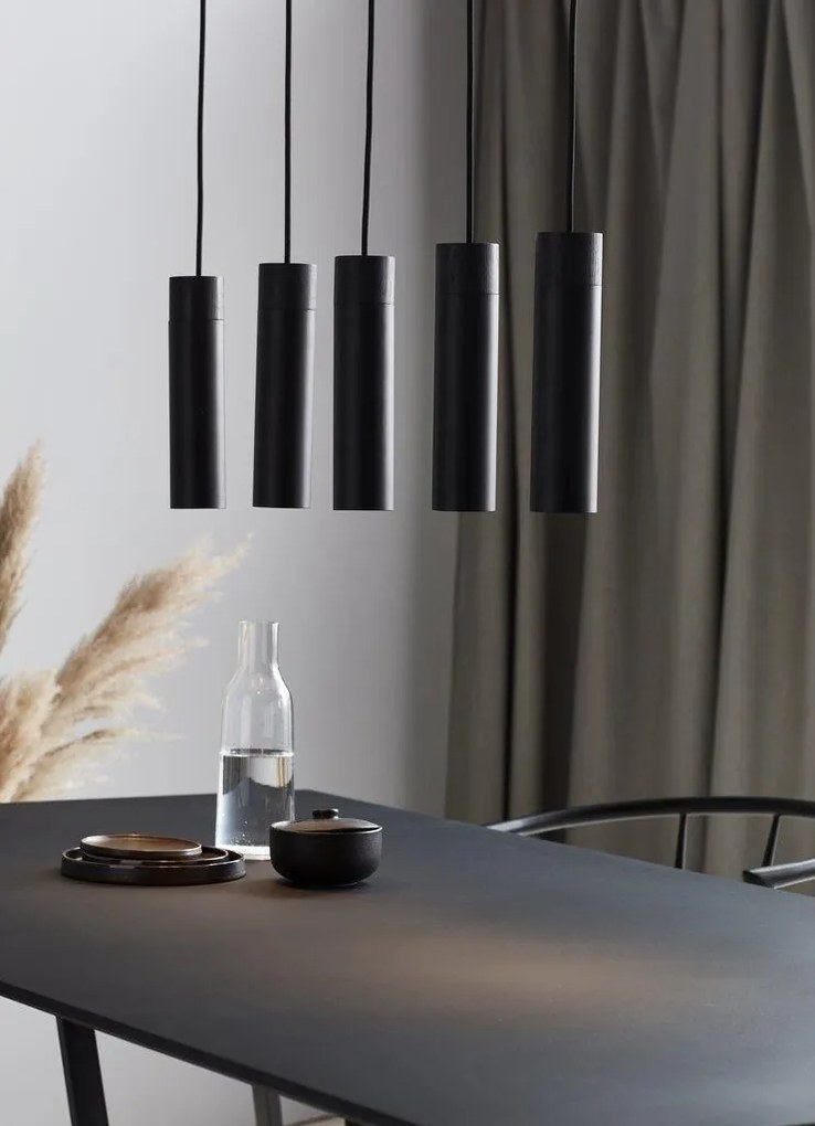 Lustra cu 5 pendule stil minimalist design nordic Tilo negru 2010483003 NL