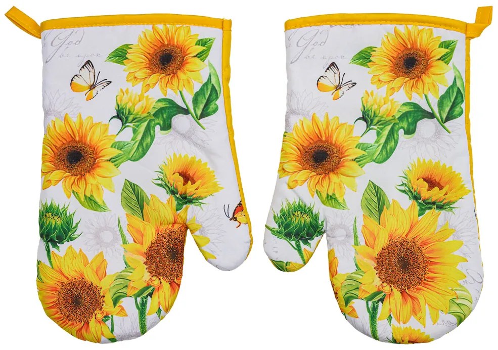 Set 2 manusi galbene cu magnet SUNFLOWER