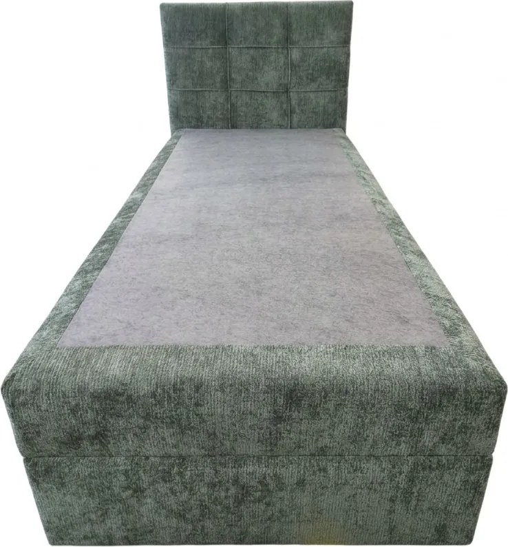 Pat tapițat boxspring DIRELIS VIBE 90x200 cm verde inchis Saltea: Saltea cu arcuri Bonell