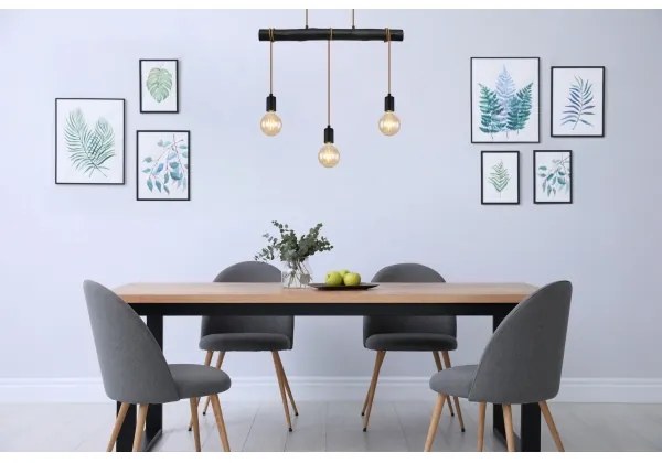 Lustră pe cablu GREGOR 3xE27/60W/230V Globo 15539-3HB