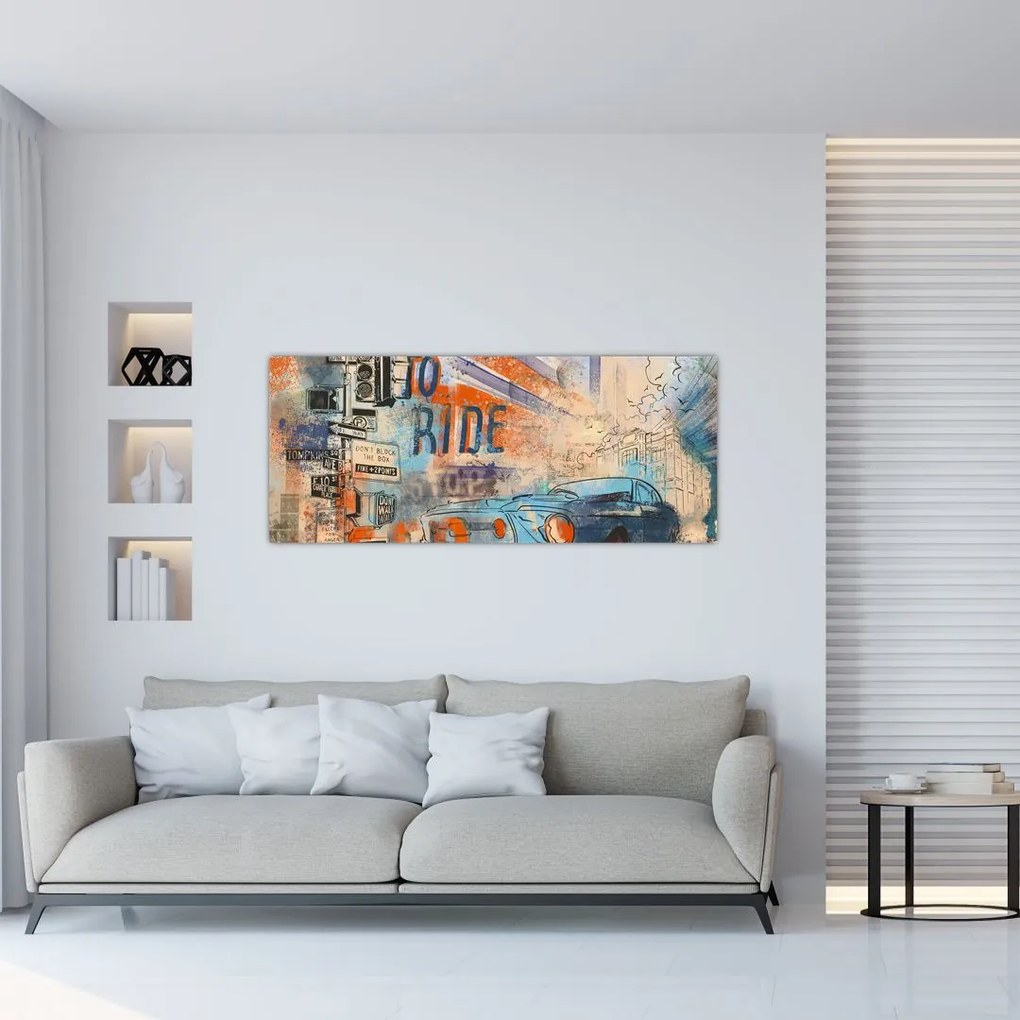 Tablou - Născut să călătorească (120x50 cm)