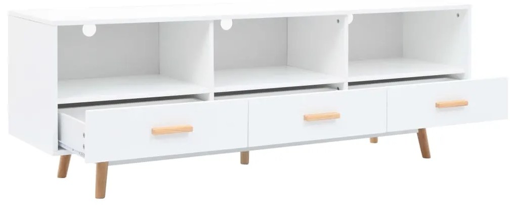 247611 vidaXL Comodă TV, alb, 160 x 40 x 55 cm, MDF