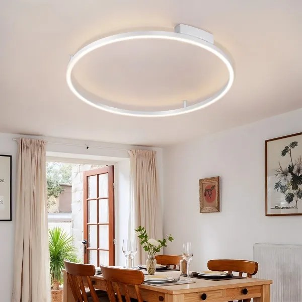 Brilagi - Lampă LED reglabilă PORTOFINO LED/60W/230V Ø 80 cm argintie +telecomandă