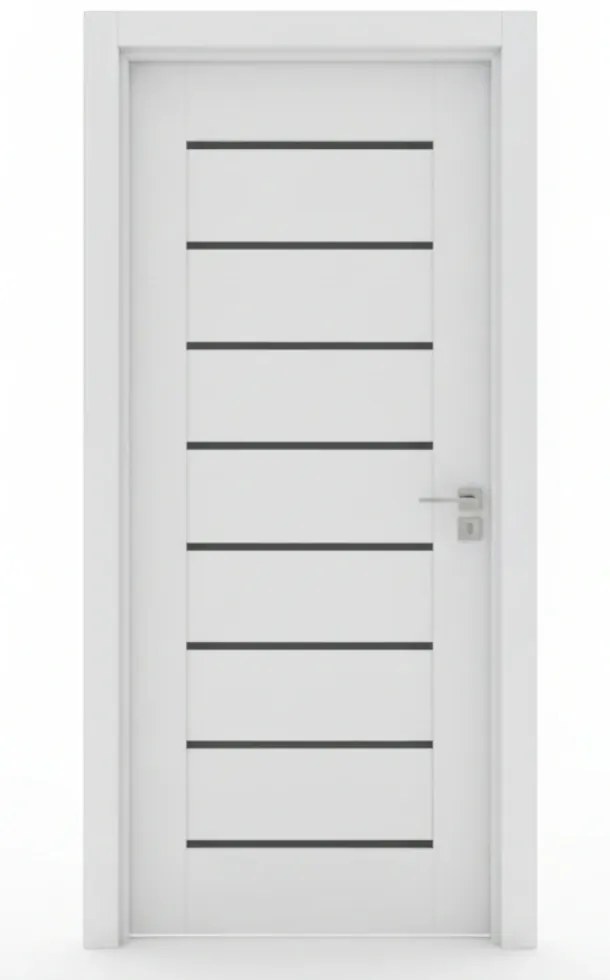 Usa Interior din MDF Novo Doors ND11 LUX PREMIUM, Cadru din Lemn Masiv, KIT COMPLET, Toc Reglabil de 10 CM INCLUS, Plinta pe Ambele Parti (Culoare: