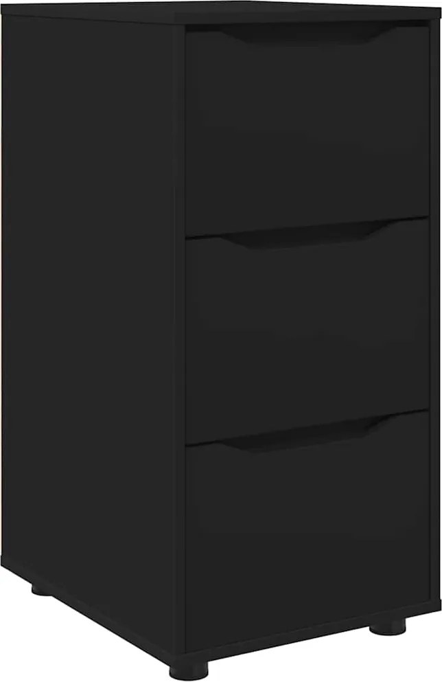 vidaXL Dulap de depozitare Negru 40 x 48 x 81 cm Lemn compozit