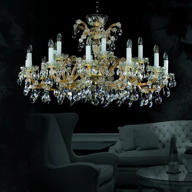 Candelabru Cristal Bohemia Exclusive 18 brate, diam.112cm MARIA TEREZIA 17 CE