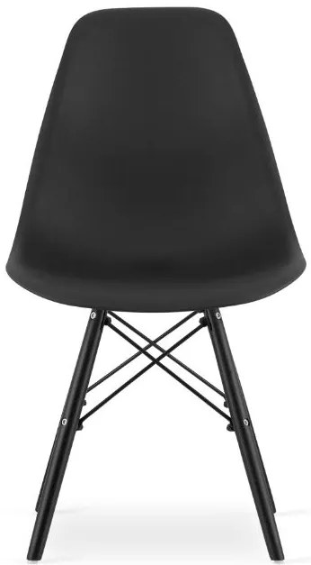 Scaune de sufragerie 4buc negre, stil scandinav Dark Classic