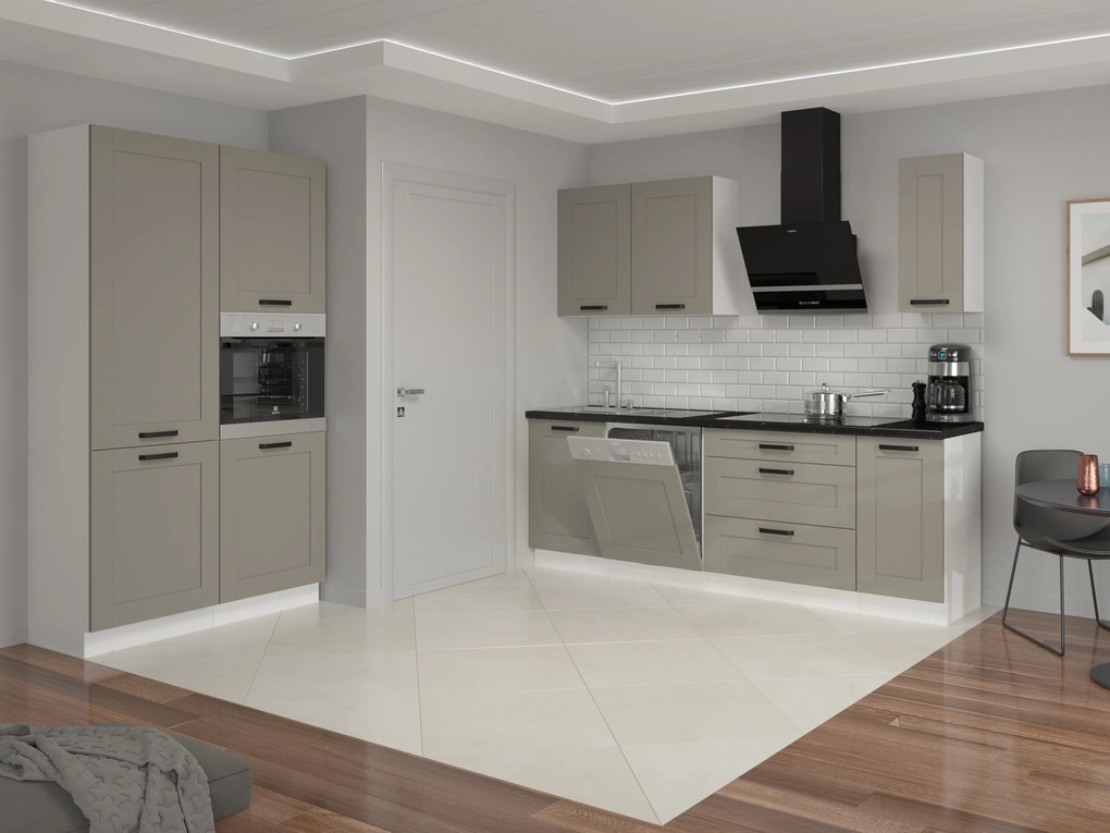 Dulap inferior de bucătărie de colț Lucid 89 x 89 DN 1F BB (claygrey + alb). 1045435