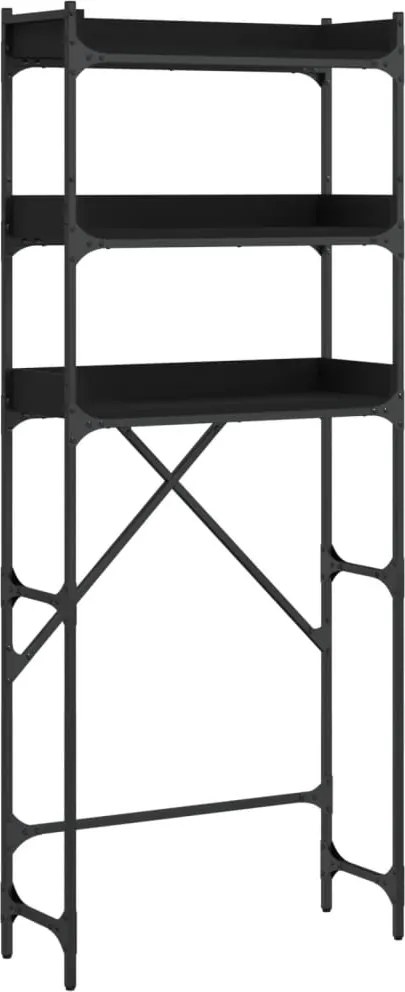 vidaXL Dulap mașină de spălat, negru, 67x25x163 cm lemn prelucrat