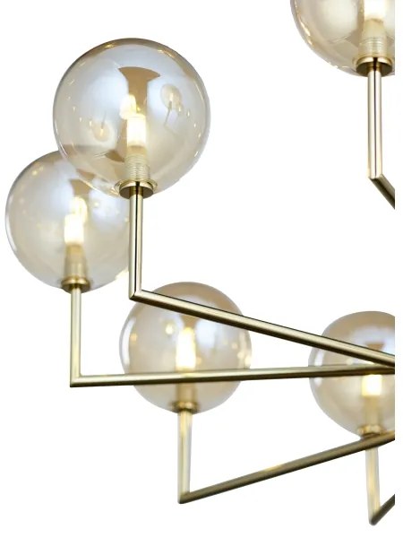 Lustră pe tijă Jupiter 1977 FEME 10xG9/10W/230V auriu/bej