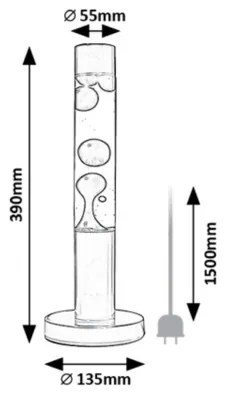Lampă LED cu lavă Rabalux 76027 LAVASTIC LED/25W/230V