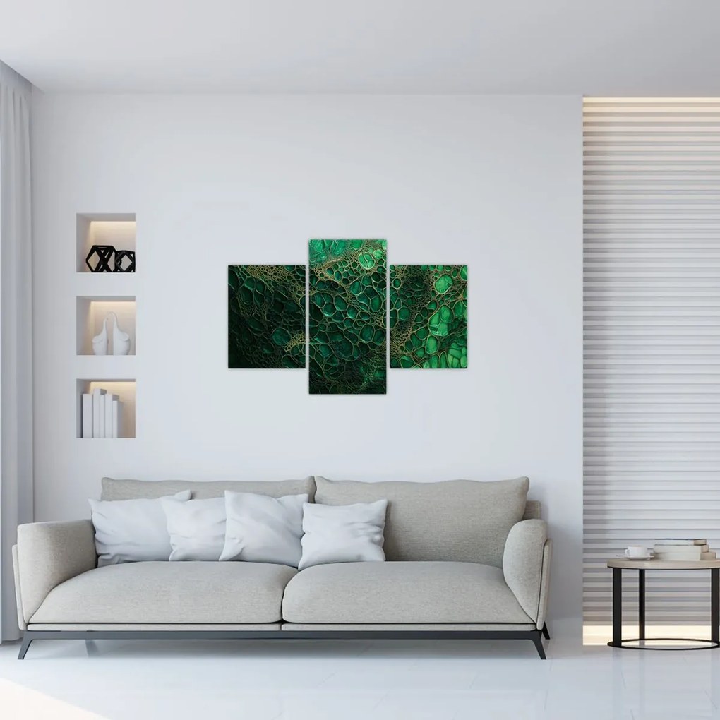 Tablou - Imagine microscopică verde (90x60 cm)