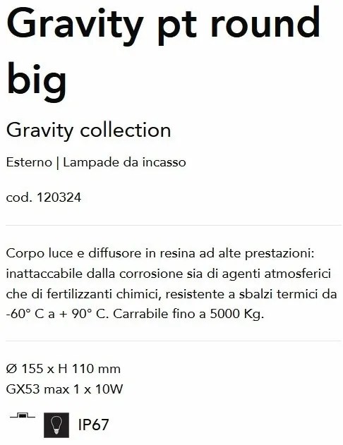 SPOT LED INCASTRABIL Gravity pt round big