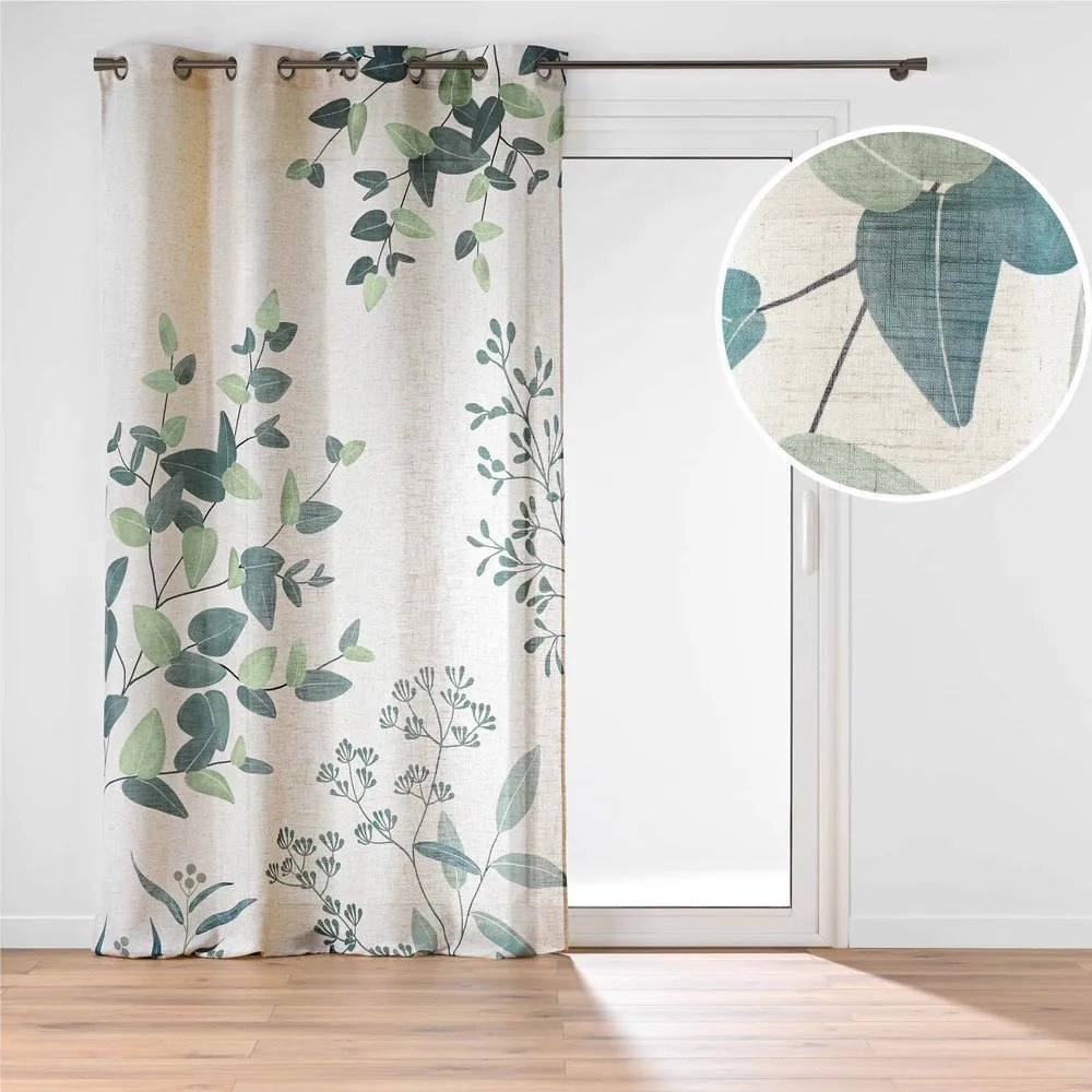 Draperie verde-bej 140x260 cm Botanica – douceur d'intérieur