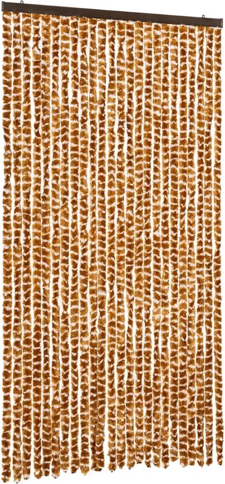 vidaXL Perdea pentru insecte, ocru și alb, 100x230 cm, chenille
