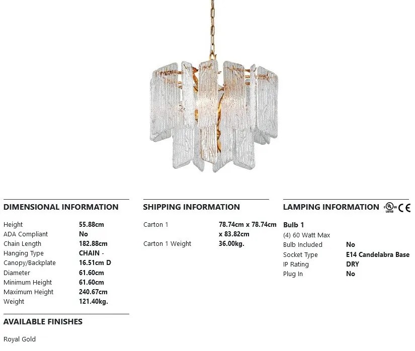 Candelabru LUX design deosebit PIEMONTE lucrat manual, cu 4 surse de lumina