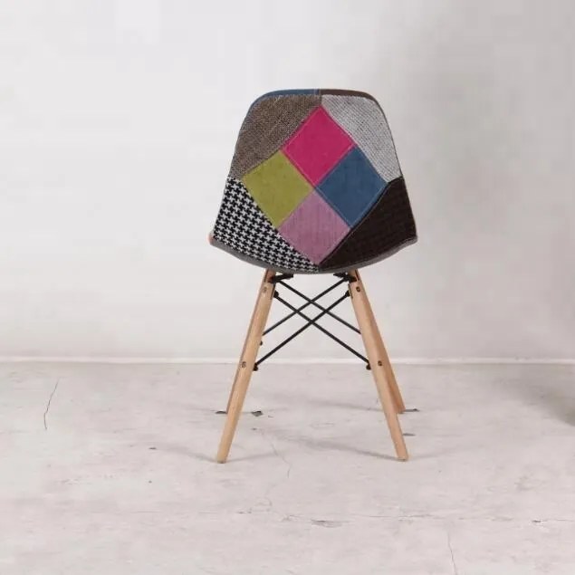 ShopJK SCAUN PATCHWORK MULTICOLOR, STILUL SCANDINAV