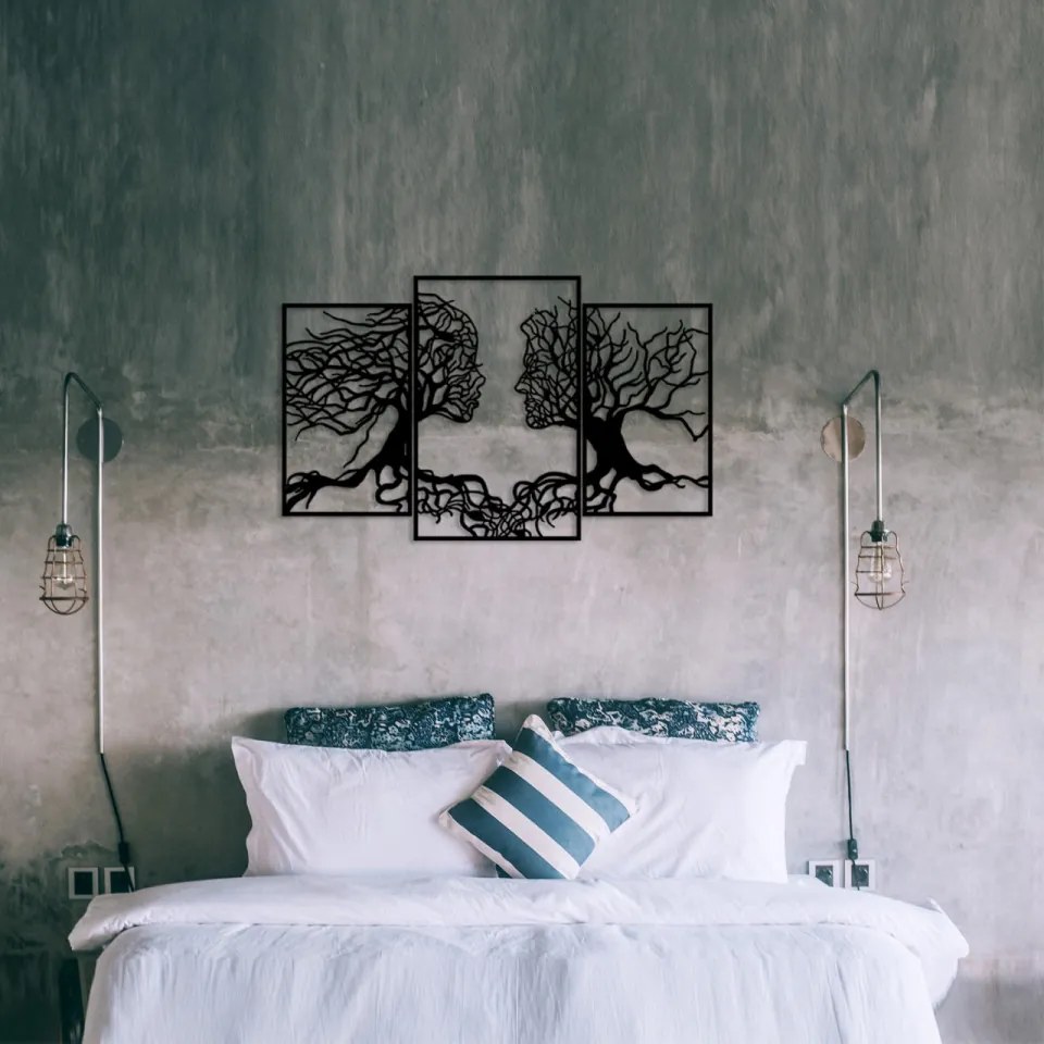 Accesoriu Decorativ de Perete Love Tree, Metal