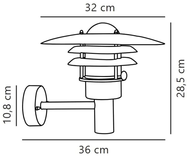Aplică de exterior Nordlux LONSTRUP 1xE27/60W/230V IP44 argintiu