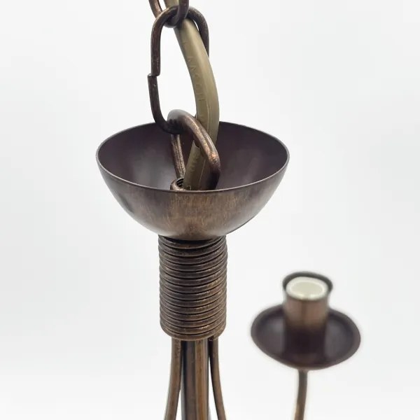 Candelabru ANTON cu lanț, 5 x E14 / 15W / 230V, bronz