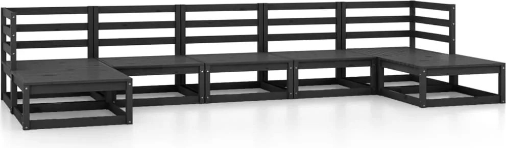 vidaXL Set mobilier de grădină, 7 piese, lemn masiv de pin