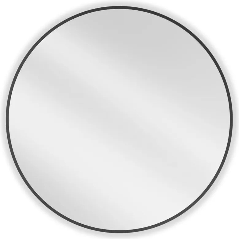 Mexen Loft oglindă de baie rotundă 80 cm, ramă neagră - 9850-080-080-000-70