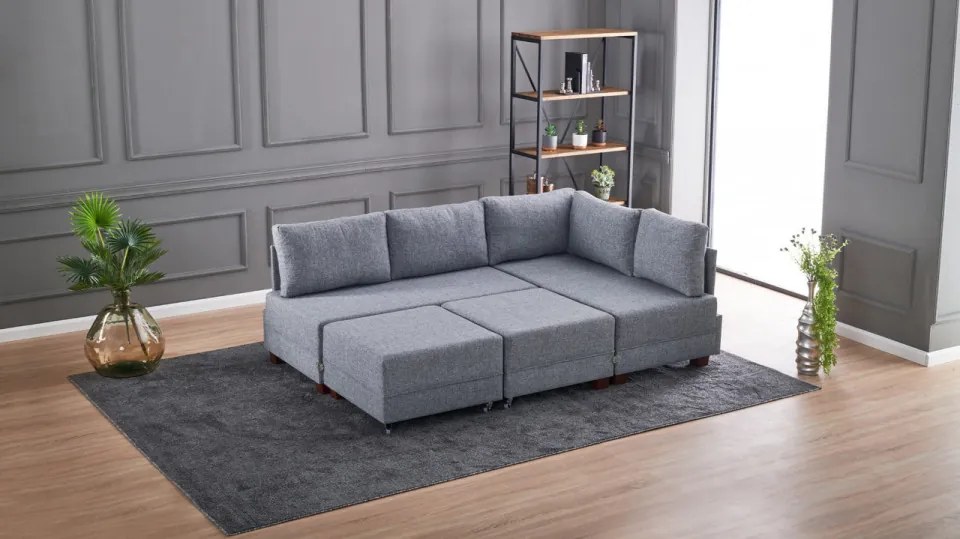 Coltar Extensibil Fly Corner Sofa Bed Right, Gri