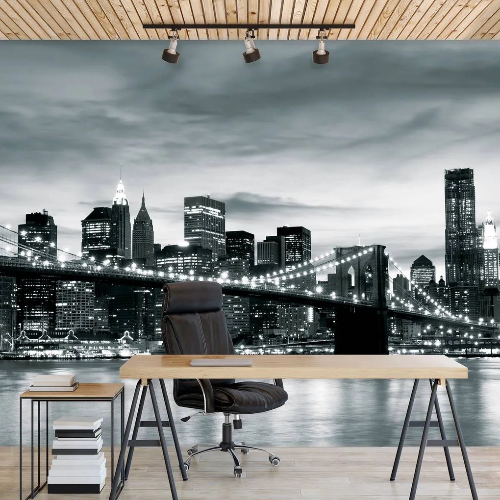 Fototapet - New York și podul Brooklin (152,5x104 cm)