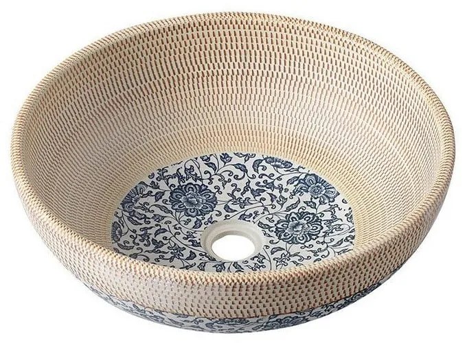 Chiuvetă bej rotundă din ceramică ø 41 cm Priori – Sapho