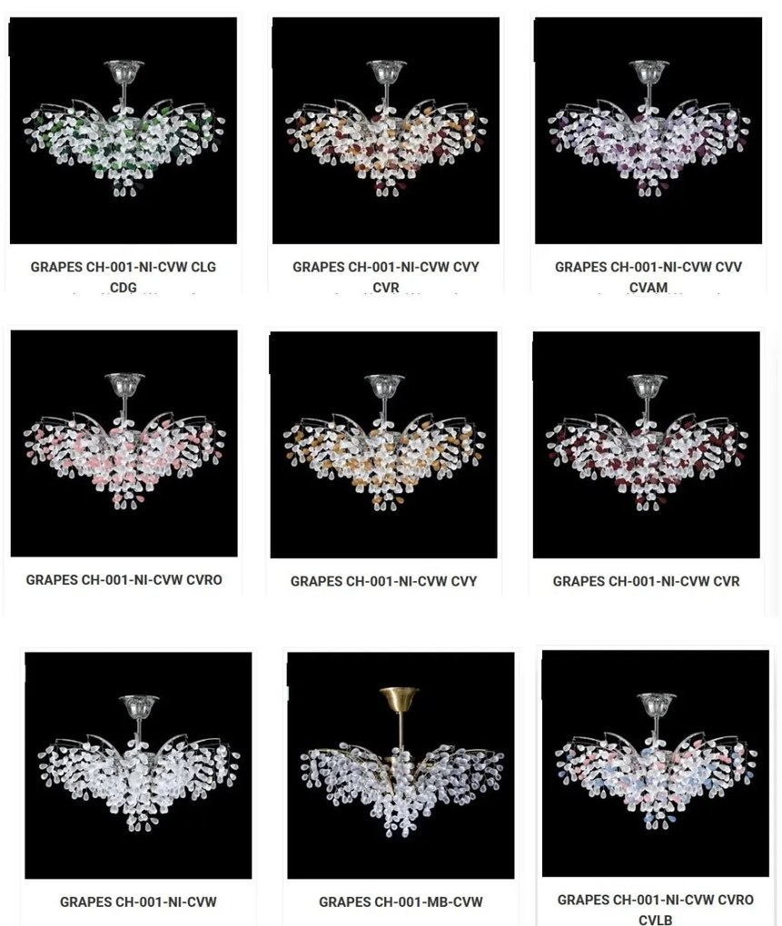 Lustra moderna cristal Bohemia design LUX GRAPES