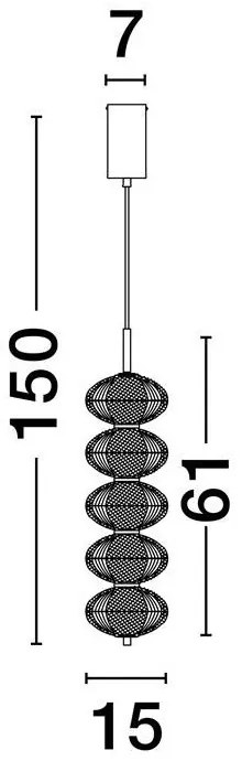 Lustra LED suspendata deosebita design modern KLELIA