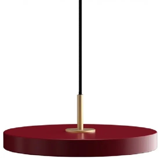 Lustra LED design scandinav Asteria mini - ruby red/ auriu