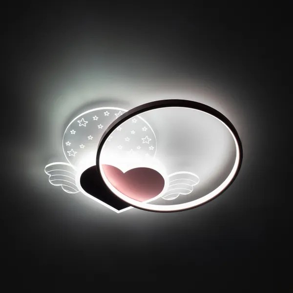 Brilagi - Plafonieră LED pentru copii LOVE, 48W, 230V, 3000/4500/6000K, roz