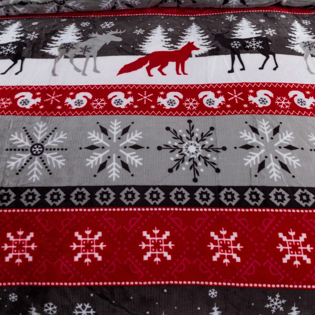 Lenjerie cocolino gri NOWY FOREST Dimensiune lenjerie de pat: 70 x 90 cm | 140 x 220 cm