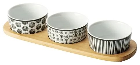 Set servire aperitiv Bohemia, portelan, 29.5 x 9.5 x 4.5 cm