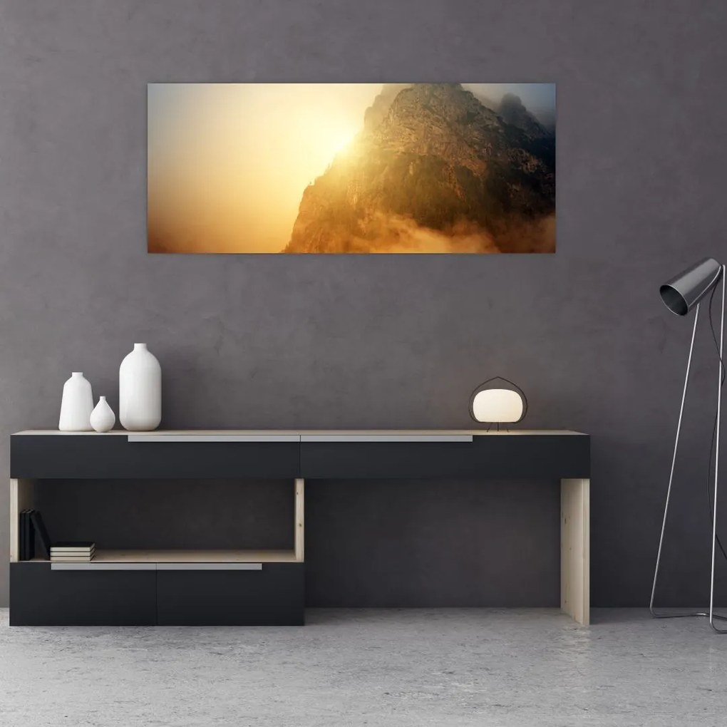 Tabloului muntelui în ceață (120x50 cm)
