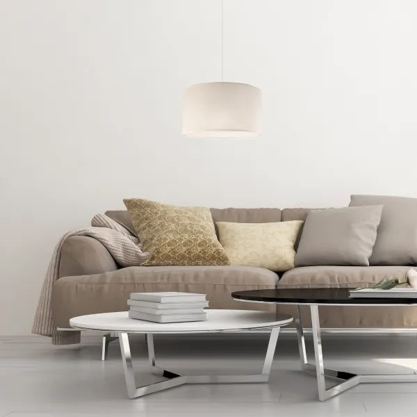 Lustră pe cablu SIRJA 1xE27/60W/230V crem