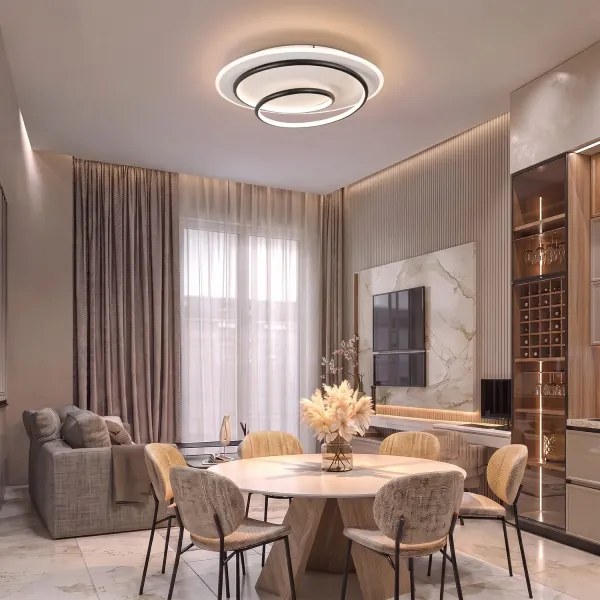BRILAGI - Plafonieră LED dimabilă FLARE LED/70W/230V Ø 50 cm albă/neagră + telecomandă