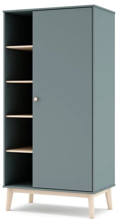 Șifonier de copii verde prăfuit 90x180x52 cm Esteban – Marckeric