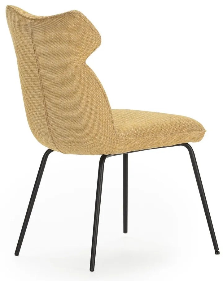 Scaune de dining galben-muștar 2 buc. Dara – Marckeric