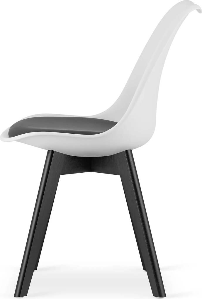 OFERTA Scaun alb-negru BALI MARK cu picioare negre II. calitate