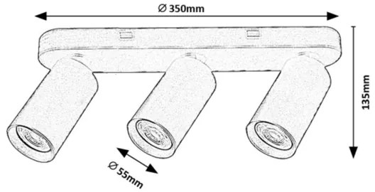 Rabalux 73087 - Spot YORLI 3xGU10/7W/230V alb