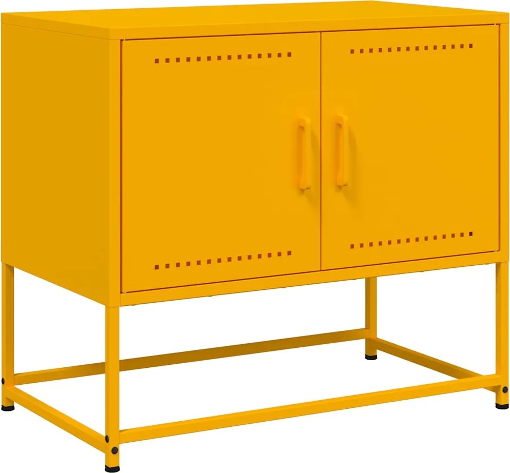 vidaXL Dulap TV, galben muștar, 68,5x39x60,5 cm, oțel
